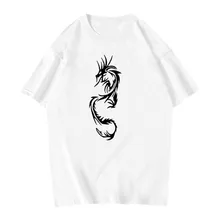 Dragon Print T-Shirt Women Plus Size Short Sleeve Casual Streetwear Oversized Long Shirts Basic Tshirts Ladies Summer