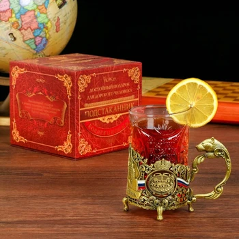 

Cup holder with a glass "Best grandfather"