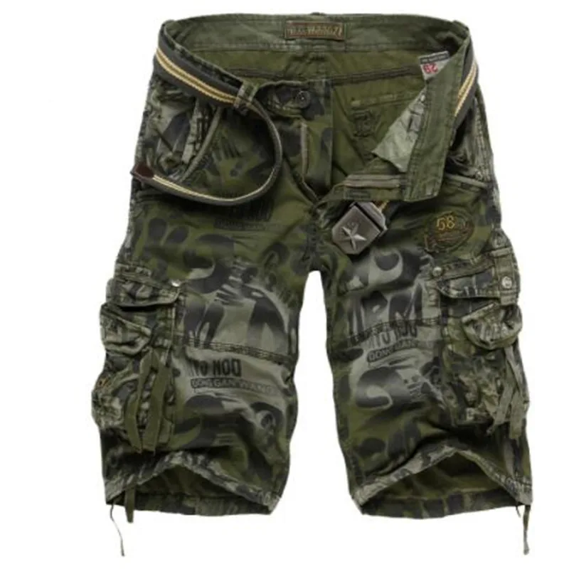 Summer New Large Size 29-40 Loose Mens Military Cargo Shorts Army Camouflage Shorts