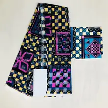 Горячая Распродажа Gahna стильная атласная шелковая ткань с лентой из органзы Африканский Воск дизайн MO3