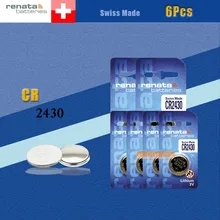 6 X renata литиевая батарея CR2430 3В % 100 оригинальный бренд 2430