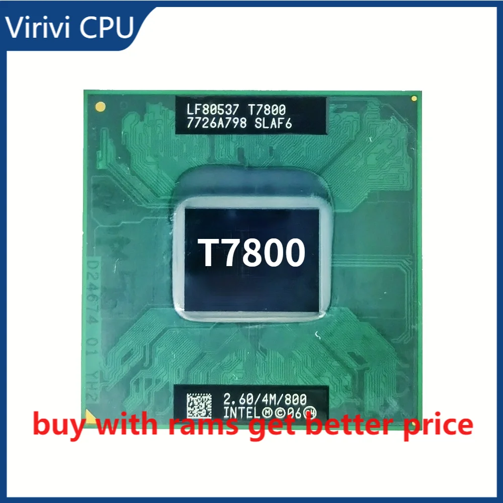 Двухъядерный двухпоточный процессор Core 2 Duo T7800 SLAF6 6 ГГц 4 МБ 35 Вт Разъем P |