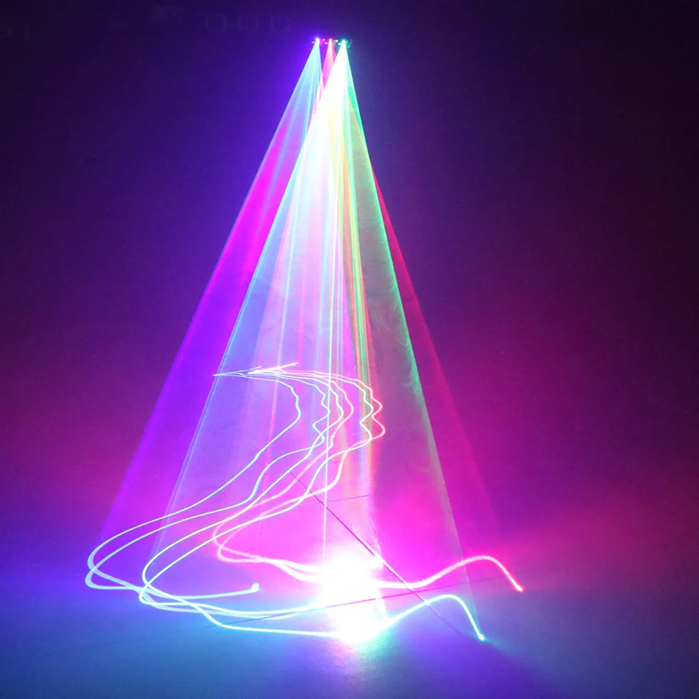 AUCD DMX один 3 объектива Красный Зеленый Синий сканирование луча и RGB пожарный червь решетки микс диско DJ вечерние шоу сценический проектор лазерные огни H-Q6