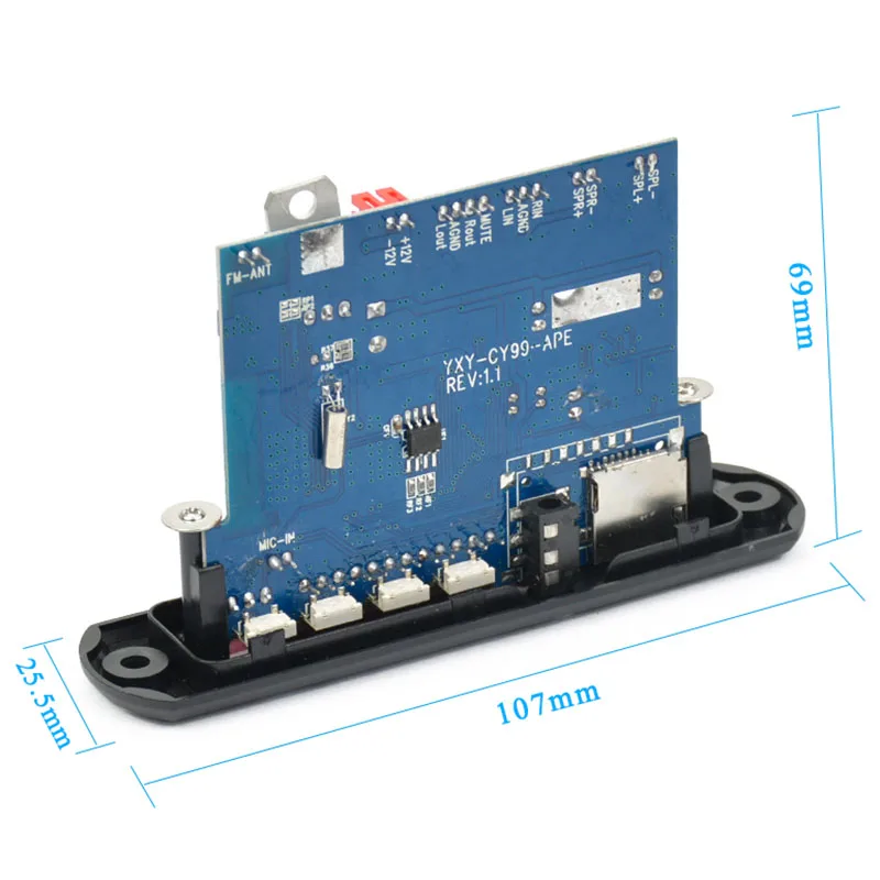 CY99 12 в Bluetooth 4,0 EDR APE FLAC WAV WMA MP3 аудио декодер плата стерео приемник 10 Вт+ 10 Вт dgial усилители управление приложением
