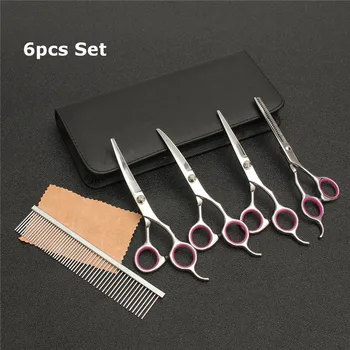 

Hair Cutting Scissors Pet Dog Grooming Kit Stainless Steel Curved Shears Tools Puppy Hair Trimmer Pet Accessories