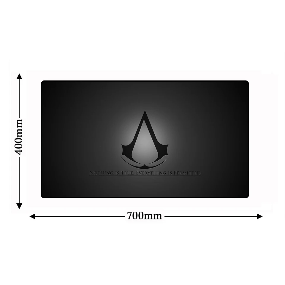 Lockedge большой игровой 700*400 мм Assassins Creed коврик для мыши Натуральный каучук геймерский ноутбук Противоскользящий большой коврик для мыши ПК коврик для мыши