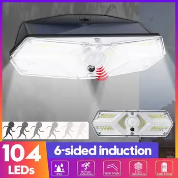 

104 LED Solar Light Outdoor Solar Lamp Powered Sunlight Waterproof PIR Motion Sensor Street Light for Garden Decoration