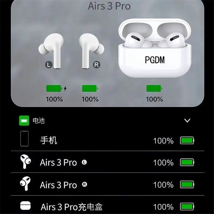 Newest Air Pro 3 True ANC Wireless Headphones Bluetooth 5 1 TWS Earbuds Touch Control GPS Rename Earphone For Iphone Android