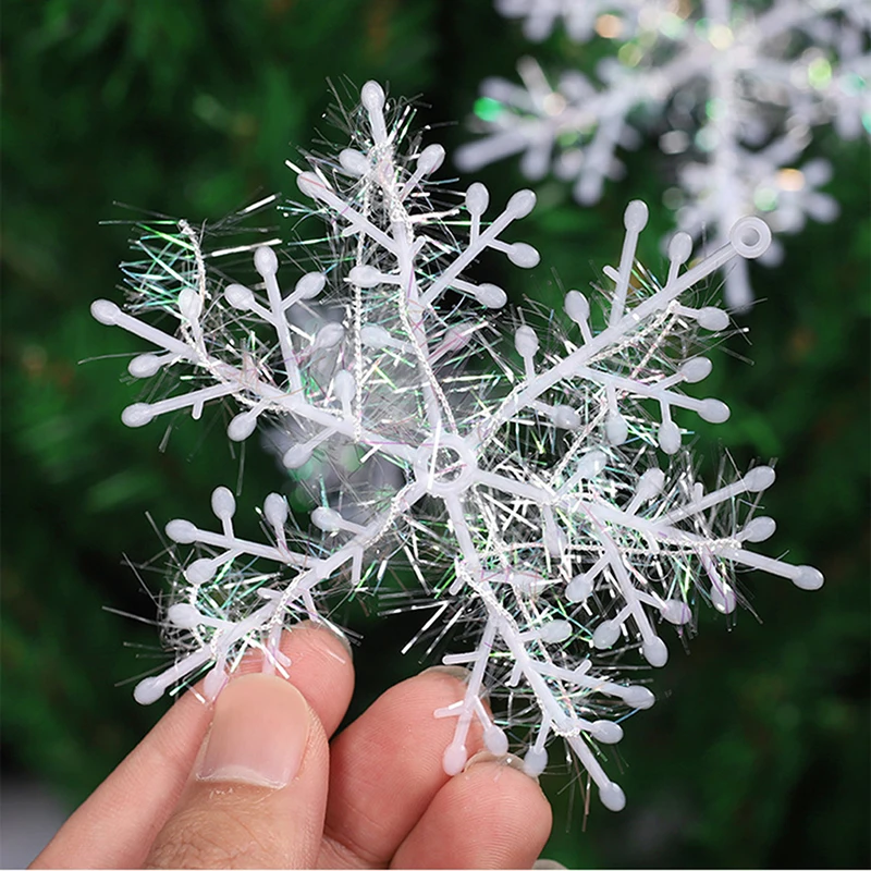 Смешанные 20 шт Рождественская искусственная Снежинка ПВХ рождественские принадлежности Рождественская елка украшения подвесные украшения для дома новогодние вечерние
