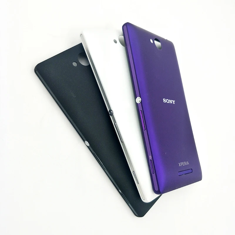 Чехол для sony Xperia C S39 C2305 S39H S39C, задняя крышка для аккумулятора, пластиковый чехол для задней двери, запасные части с логотипом