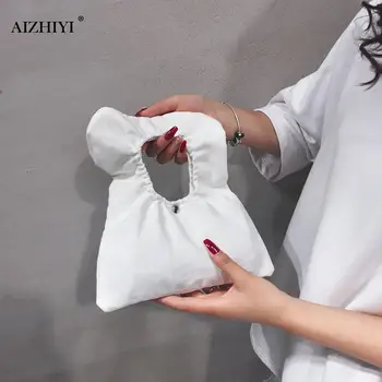 

Simple Canvas Handbag Ladies Ruffle Totes Bags Casual Women Mini Wallet Clutch Shoulder Tote Bucket for Girl Gift