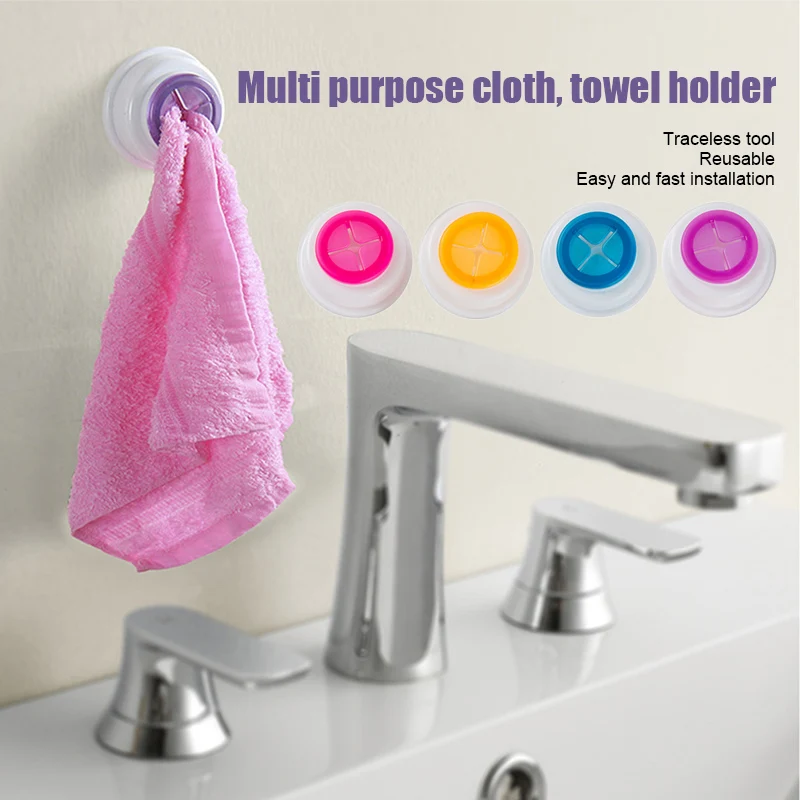 

5pcs Set Kitchen Accessory Wash Cloth Clip Holder Towel Hook Storage Rack for Bathroom Multifunction SLC88