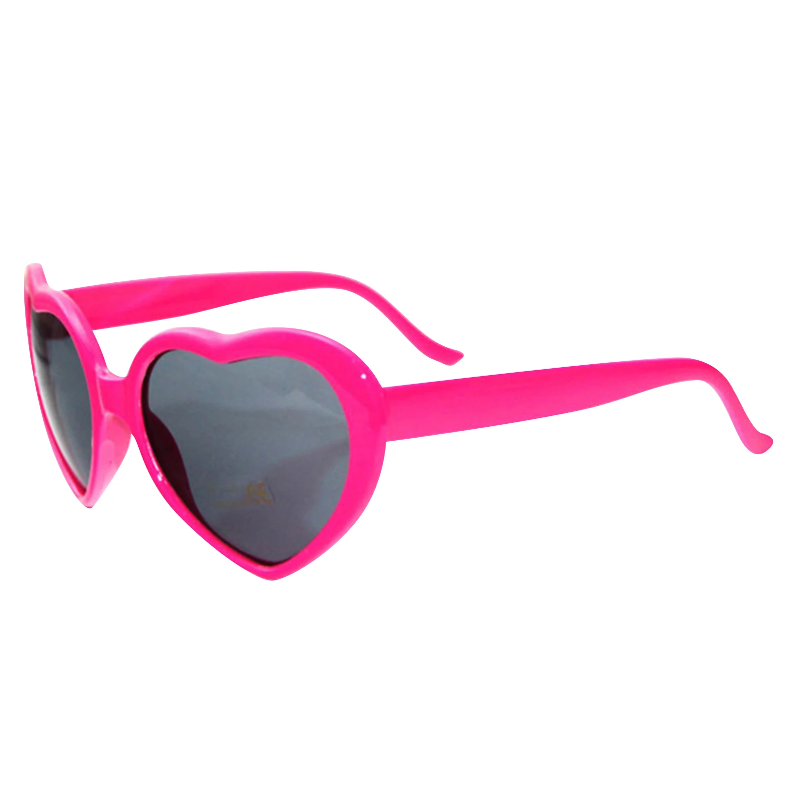 1pc Red Heart Shape Diffraction Grating Party Rave Glasses Plastic, Orbit Light Show Fireworks Refraction Laser Glasses 