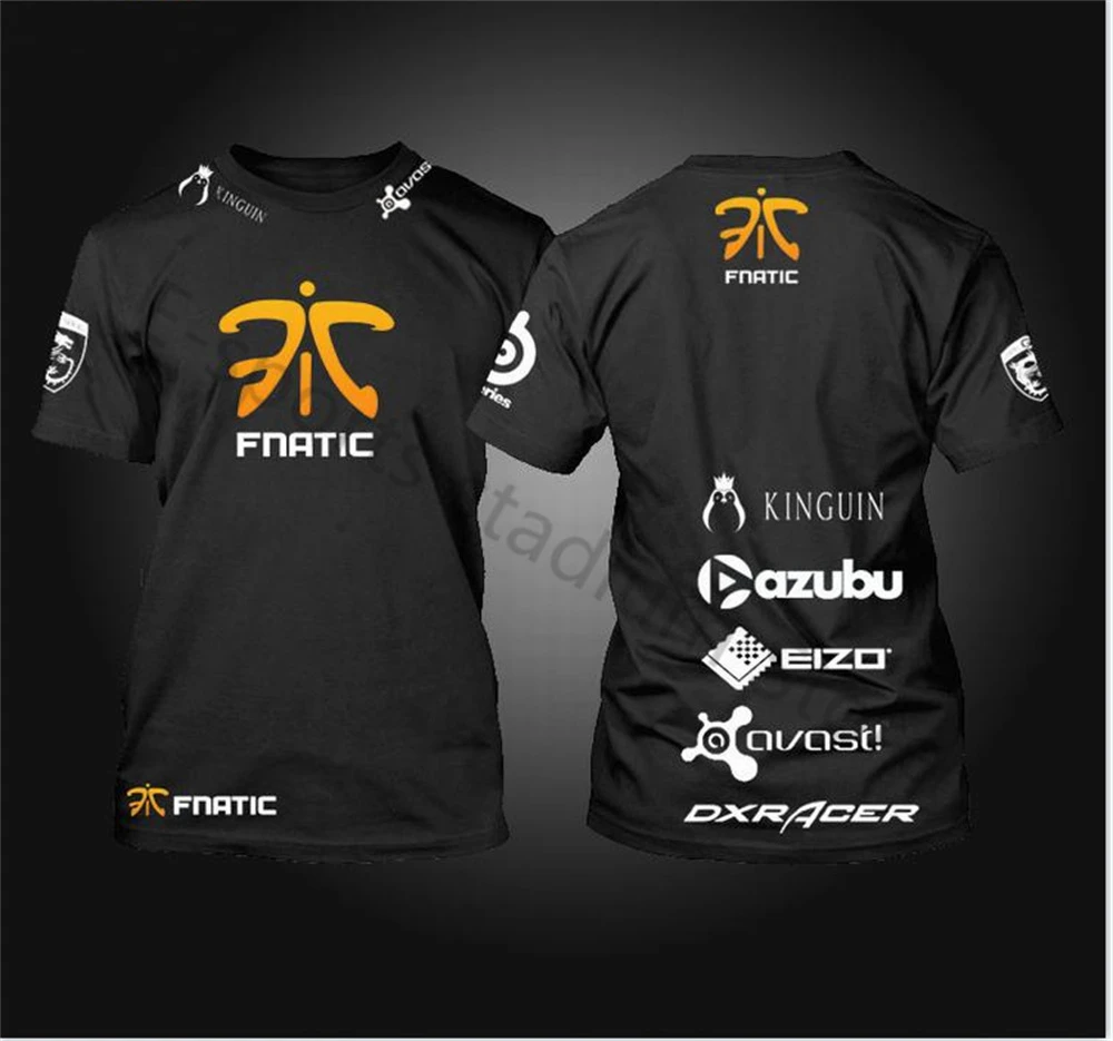 Новинка 2021 Футбольная Униформа FNC Fnatic для киберспорта футболка LOL CSGO DOTA2 с