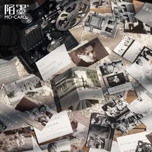  Cover Bronzing Cool Sticker Book For Diary Classic Movie Collage Material Deco Stickers Aesthetic Korean Scrapbooking Journal 