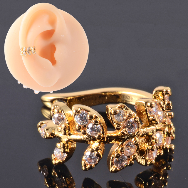 Cz Ear Cuff Ear Helix Cartilage Conch Fake Piercing Jewelry Adjustable Cz Ear Clip Non Pierced Earrings Conch Cuff Earring