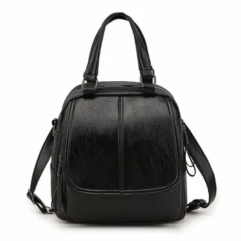 

1PCS Versatile Shoulder Bag New Vintage PU Leather Women's Backpack Leather Backpack