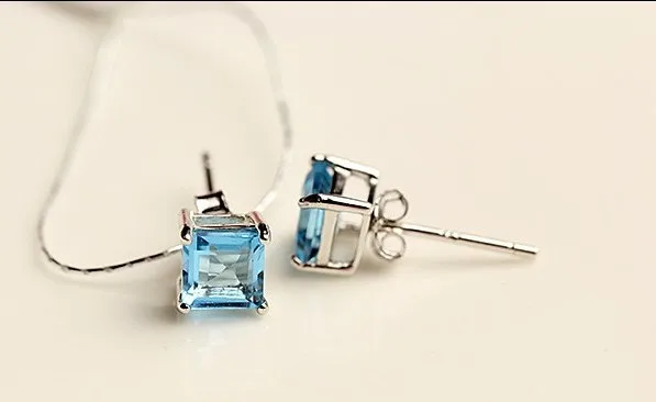 Серьги из стерлингового серебра 925 пробы, серьги с кристаллами