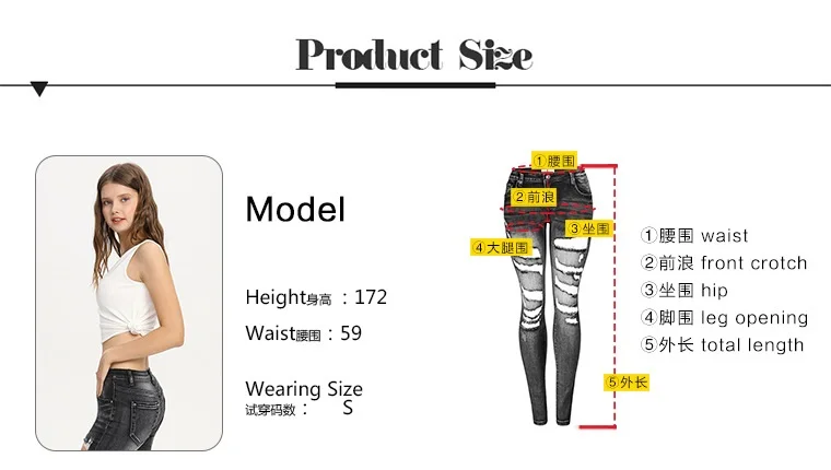 Streetwear Ripped Jeans for Women Skinny Black Distressed Denim Pants Stretch Push Up Slim Femme New Autumn Sale Items