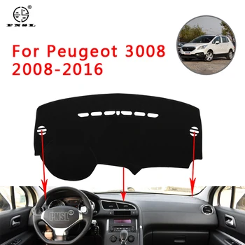 

PNSL Car Dashboard Cover Dash Mat Dash Pad Carpet For Peugeot 3008 2008-2016 Sun protection anti - slip anti - uv
