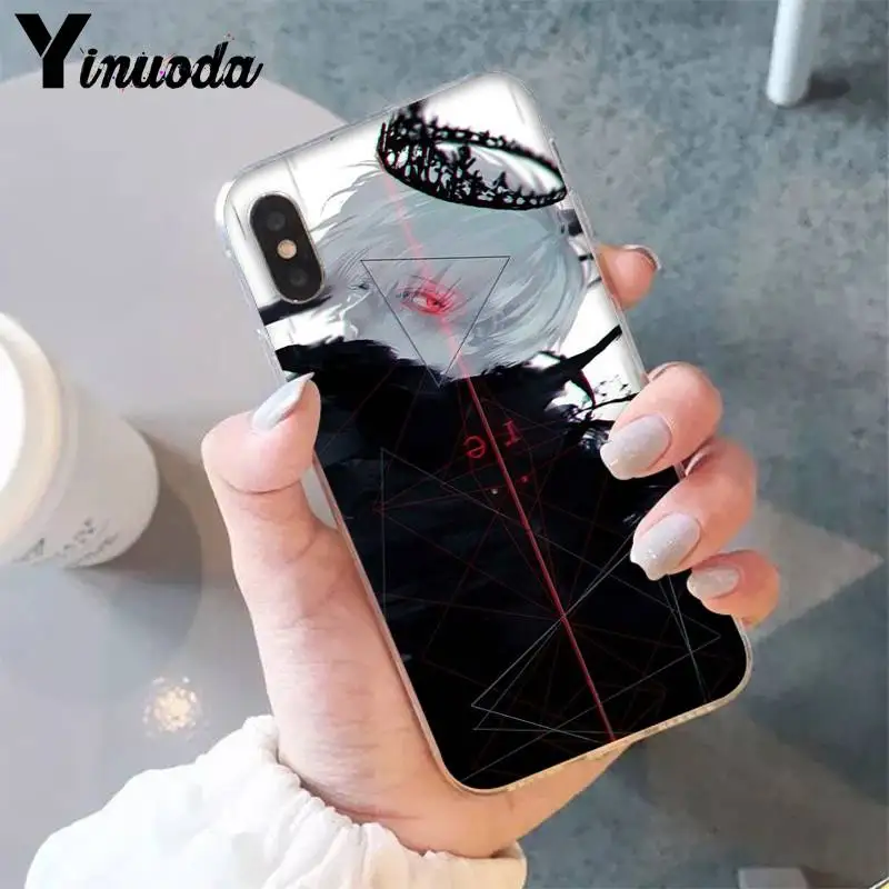A4 Yinuoda Tokyo Ghouls аниме умный чехол черный мягкий чехол для телефона для iPhone8 7 6 6S Plus X XS MAX 5 5S SE XR 11 11pro 11promax - Цвет: A4