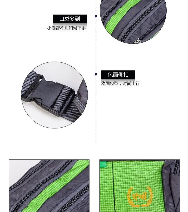 Wallet Factory Wholesale Running Mobile Phone Waterproof Waist Bag Nylon Outdoor Purse Men And Women Sports Waist Pack