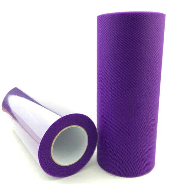 dark purple Tulle Roll 25 Yards Organza Wedding Decoration TUTU Baby Shower Tulle Roll 15cm Decoration Party and Events Engagement Decor - Цвет: dark purple