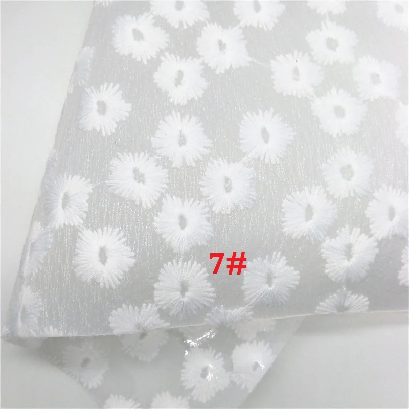 7 Glitterwishcome 21X29 см A4 Размер Вышивка Цветы на чистой ткани листы для бантов, GM617A - Цвет: 7