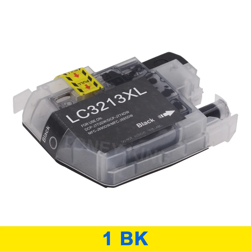 1 Black Toney universal(король для Brother LC3213 LC-3213 LC3213XL совместимый картридж с чернилами DCP-J772DW DCP-J774DW MFC-J890DW MFC-J895DW принтер - Цвет: 1 Black
