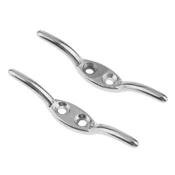 

2PCS Stainless Steel Cleat Deck Mooring Marine hardware Line Flag Anchor for Sailing Motor Boating Applications Anti-rust 67mm