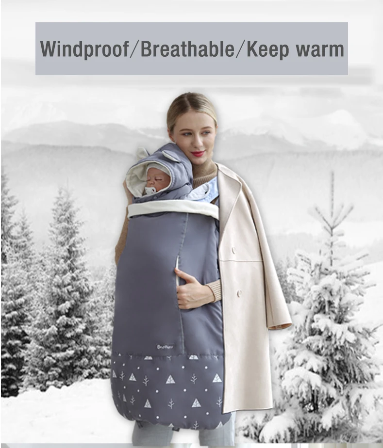 AAG, ветронепроницаемый теплый Рюкзак-кенгуру, плащ, пальто для новорожденных, рюкзак-кенгуру, чехол для переноски, одеяло, детская коляска, пеленка
