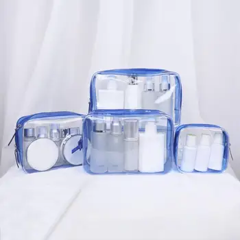 

Portable Waterproof Transparent PVC Cosmetics Toiletry Wash Bag Storage Pouch Makeup Organizer neceser mujer косметичка женская