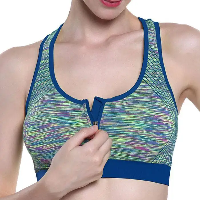 Women Solid None Steel Ring Race Sports Back Fixed Straps Short Front Zipper Fit All Seasons Yoga Tank Top