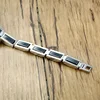 Exquisite Black Gallstone Stainless Steel Simple Fashion Bracelet For Men Energy Bracelet Bangles Good For Banquet As Men's Gift 5