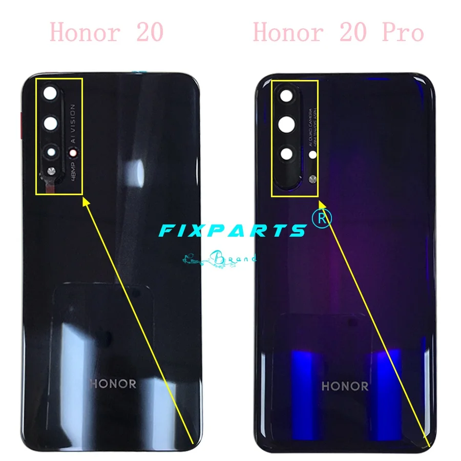 Чехол для huawei Honor 20 Pro, задняя крышка для батареи, задняя крышка для двери, корпус из стекла, чехол 6,2" huawei Honor 20 Honor 20, крышка для батареи