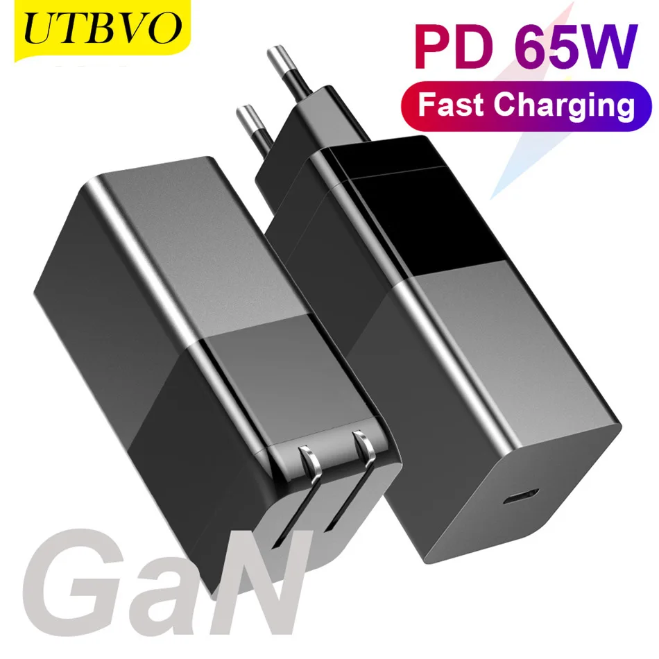 

UTBVO USB C Charger[GaN Tech], 65W PD 3.0 Wall Charger Type C Fast Charging Power Delivery Adapter for iPhone 12 MacBook Pro/Air