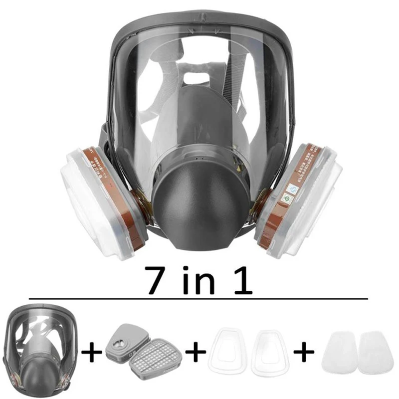 

Anti Dust Respirator Full Face Gas Mask Protection Industrial Gas Masks with Activated Carbon Filters Widely Used