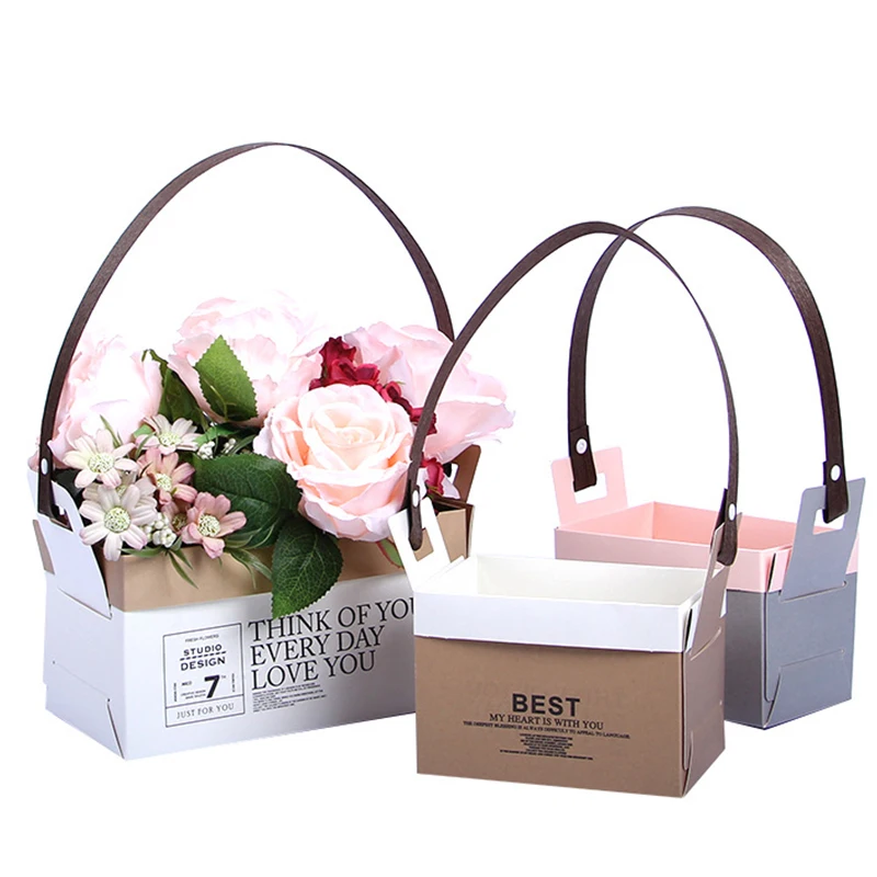 Packaging-Bag-Florist-Handy-Flower-Bags-Packaging-Bag-Florist-Handy-Flower-Bags-Gifts-Wedding-Party-Favor.jpg Csomagoló Táska Virágüzlet Praktikus Virágtáskák Virág Táskák Ajándékok Esküvői Buli Szívesség Rózsa Sütemény Tároló Doboz - Image 3