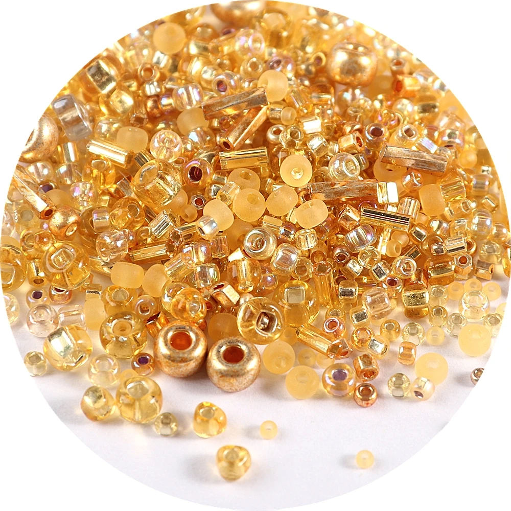 500Pcs Japan Miyuki Seed Beads Mixed Delica Round Glass Beads Mix Colors and Size Glass Twist Bugle Tube For Clothing Accessory 2