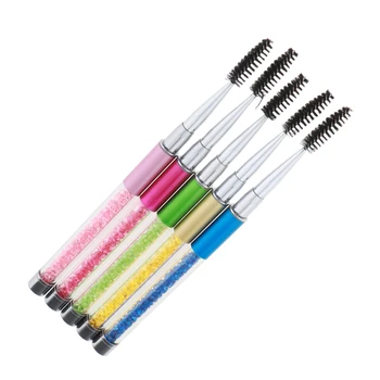 

5pcs Portable Mascara Eyelashes Brushes Wands, Eyebrow Makeup Brush with Cap Make up Tools for Home Travel Salon