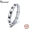 [Coupon $15 OFF $3] BAMOER 925 Sterling Silver Stackable Dog Cat Footprints Finger Rings for Women Wedding  Ring GIFT SCR445 ► Photo 1/6