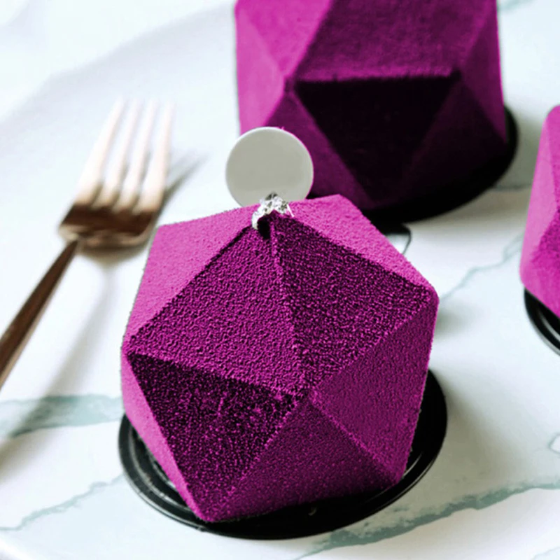 Silicone Mold 3D Cake Mould Geometric Desserts Molds for Baking Jello Ice Cream Mousse Ice Tube Pan DIY Bakery Party