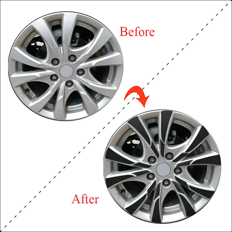 SUNFADA 1" RimPrints колеса и обод из углеволокна виниловая наклейка наклейки для SUZUKI S Cross стайлинга автомобилей