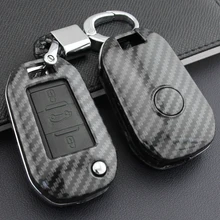 

Carbon Fiber Flip Key Cover Fob Case Chain For Peugeot 208 301 308 508 2008 3008 Citroen C3 C5 Aircross C4 Cactus C-Elysee