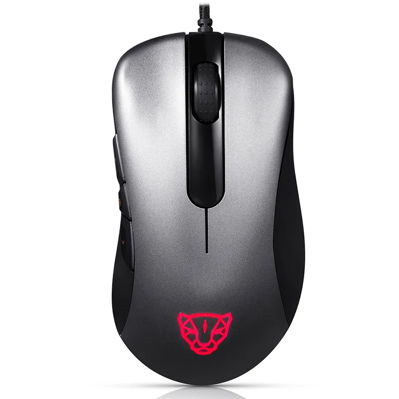 Motospeed V100 профессиональная Проводная оптическая игровая мышь RGB светильник Esport игровая компьютерная мышь USB 6200 dpi для ПК ноутбука - Цвет: Gray
