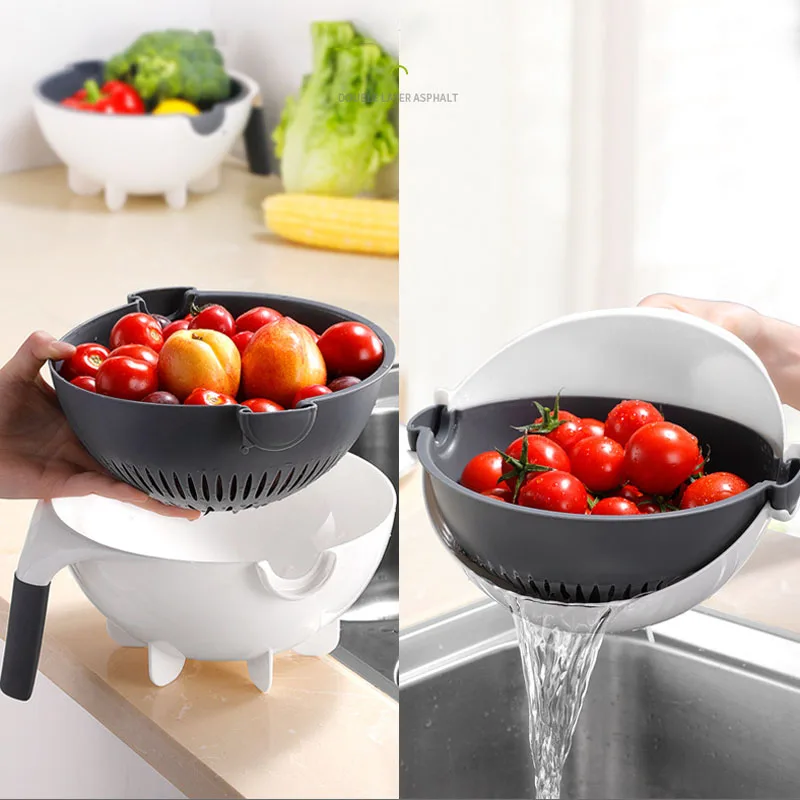 Comprar Rebanador vegetal multifuncional cortadora, trituradora Manual de mandolina Chopper rallador de patata zanahoria queso 2 en 1 cesta de drenaje