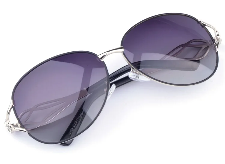 Поляризованные очки Aoron для женщин классические ретро лучи дизайн Овальная Алмазная оправа негабаритные солнцезащитные очки УФ Защита
