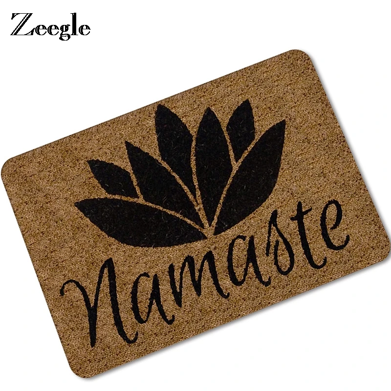 Zeegle Welcome Door Mat Bathroom Rug Floor Mat Bathroom Carpet Kitchen Non-slip Rug Coffee Table Cushion