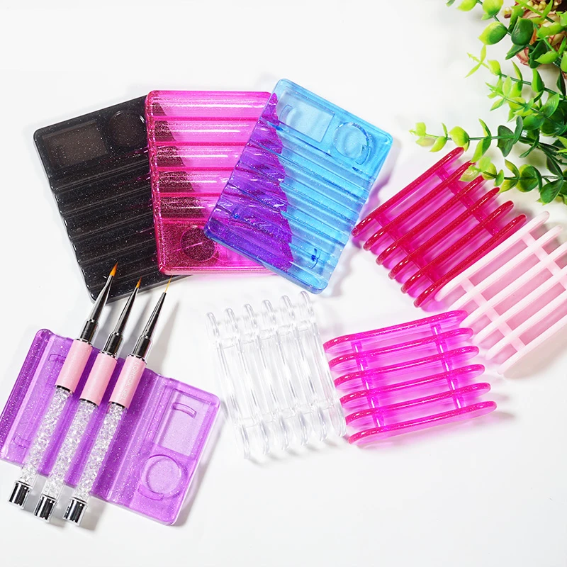 1 шт. дизайн ногтей, ручка с кисточкой инструменты для ногтей товары светильник-терапия живопись ручка держатель гелевый набор для ногтей пластиковые инструменты для дизайна ногтей продукты для ногтей