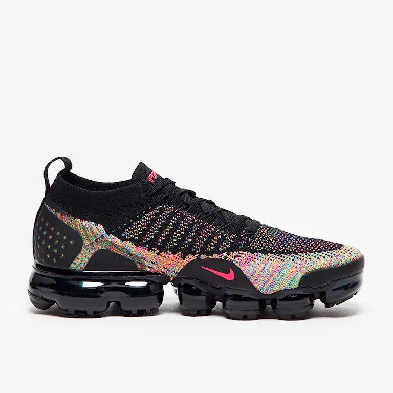 Оригинальные кроссовки NIKE AIR VAPORMAX FLYKNIT 2,0, женские модные черные кроссовки цвета радуги, противоударные прочные высококачественные 942843